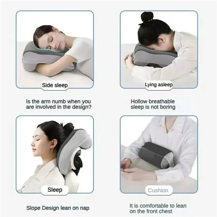 Soft Memory Foam Office Nap Pillow Sleeping Cushion with Breathable Hollow Design