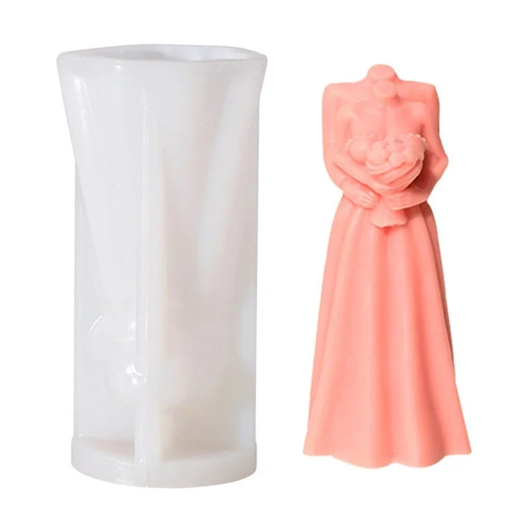 Silicone Candle Mold Couple Hugging Body Art Aromatherapy Candle Mould