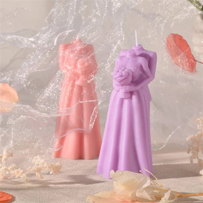Silicone Candle Mold Couple Hugging Body Art Aromatherapy Candle Mould