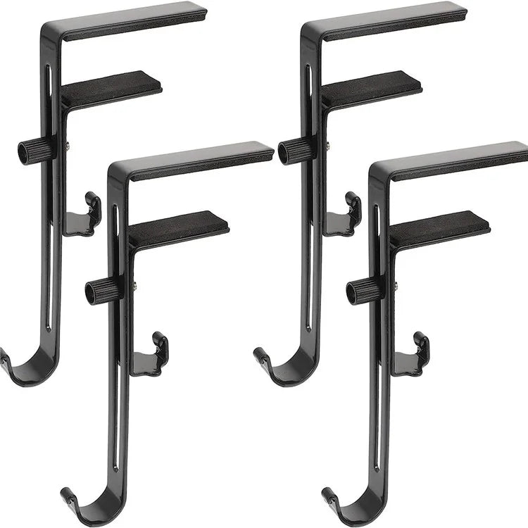 4Pcs Adjustable Christmas Stocking Hangers Non-Slip Iron Hooks for Fireplace / Table