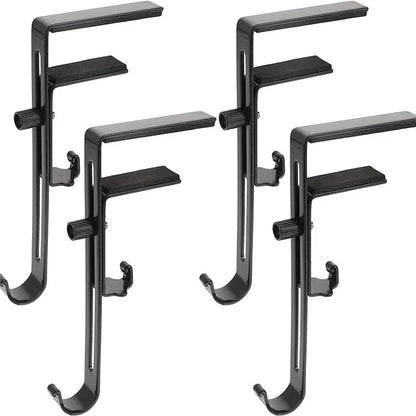4Pcs Adjustable Christmas Stocking Hangers Non-Slip Iron Hooks for Fireplace / Table