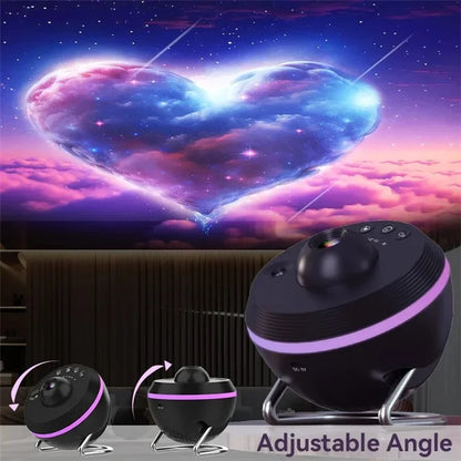TKQ01 LED Projection Lamp 1 / 2H Timing Rotatable Space Ball Projector Meteor Galaxy Ceiling Night Light