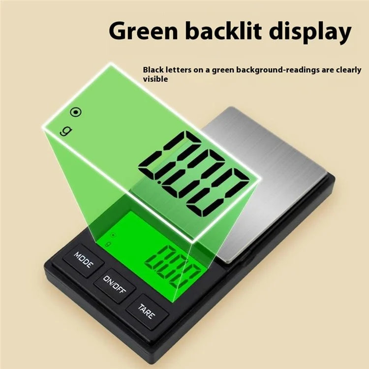 1000g  /  0.01g 5 Units Portable Jewelry Scale Stainless Steel Small Electronic Digital Pocket Scale