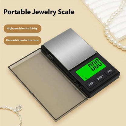 200g  /  0.01g 5 Units Portable Jewelry Scale Stainless Steel Small Electronic Digital Pocket Scale