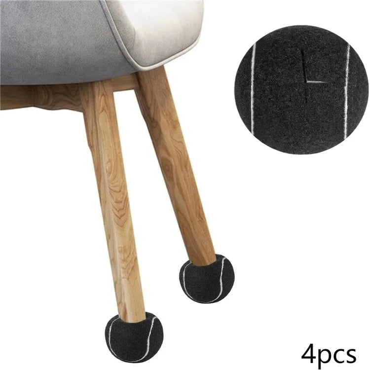 4Pcs Tennis Style Table Chair Foot Cover Cross Opening Anti-Slip Silent Wear-Resistant Stool Foot Pad