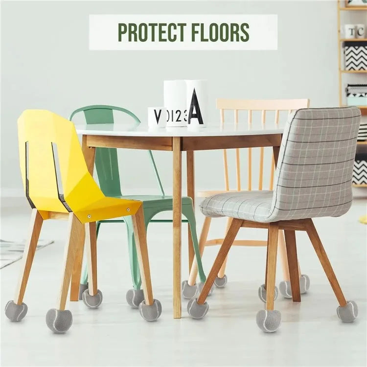 4Pcs Tennis Style Table Chair Foot Cover Cross Opening Anti-Slip Silent Wear-Resistant Stool Foot Pad