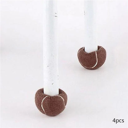 4Pcs Tennis Style Table Chair Foot Cover Cross Opening Anti-Slip Silent Wear-Resistant Stool Foot Pad