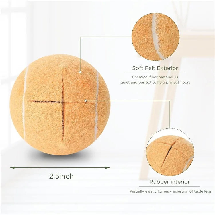 4Pcs Tennis Style Table Chair Foot Cover Cross Opening Anti-Slip Silent Wear-Resistant Stool Foot Pad