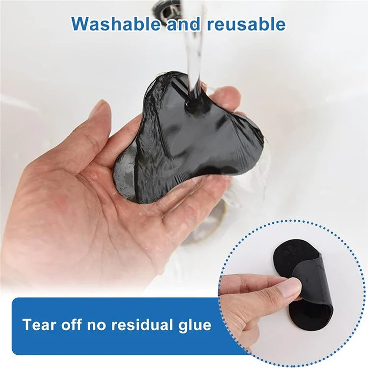 8Pcs 105x85mm Carpet Anti-Skid PU Sticker Floor Mat Anti-Slip Anti-Curling Fixing Stickers