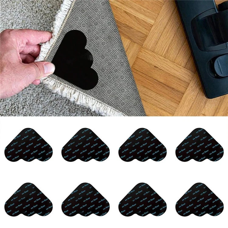 8Pcs 80mmx80mm Cloud Shape Carpet Anti-Skid PU Sticker Floor Mat Anti-Slip Anti-Curling Fixing Stickers