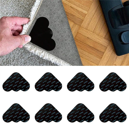8Pcs 80mmx80mm Cloud Shape Carpet Anti-Skid PU Sticker Floor Mat Anti-Slip Anti-Curling Fixing Stickers
