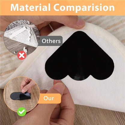 8Pcs 80mmx80mm Cloud Shape Carpet Anti-Skid PU Sticker Floor Mat Anti-Slip Anti-Curling Fixing Stickers