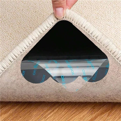 8Pcs 80mmx80mm Cloud Shape Carpet Anti-Skid PU Sticker Floor Mat Anti-Slip Anti-Curling Fixing Stickers