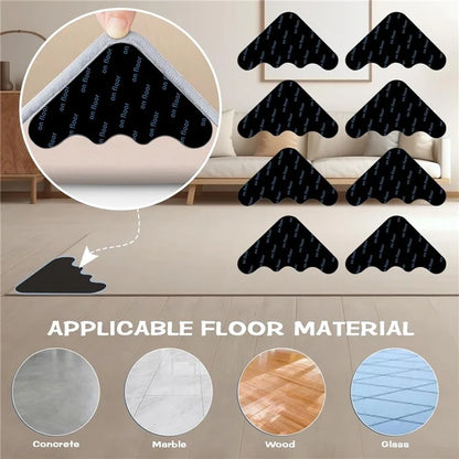 8PCS Rug Pad Grippers Cloud Shaped PU Nano Non Slip Rug Pad Carpet Fixed Sticker, 115mm*85mm