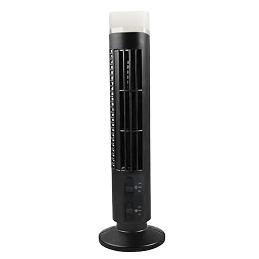 Tower Fan Desktop Rechargeable Bladeless Fan USB Mini Portable Night Light Handheld Cooling Fan