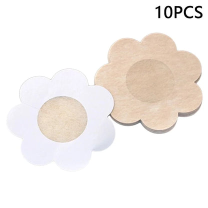 10Pcs Disposable Non-Woven Nipple Cover Women Summer Breathable Invisible Breast Covers