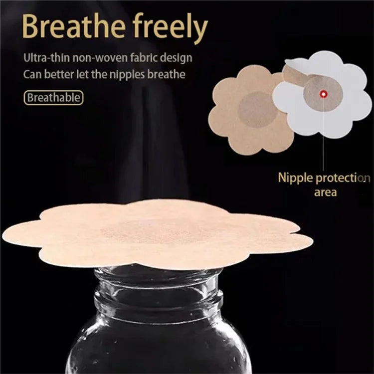 10Pcs Disposable Non-Woven Nipple Cover Women Summer Breathable Invisible Breast Covers