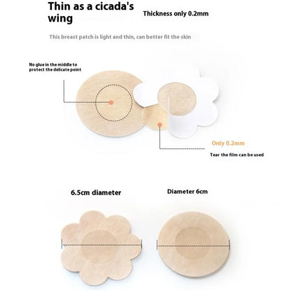 10Pcs Disposable Non-Woven Nipple Cover Women Summer Breathable Invisible Breast Covers