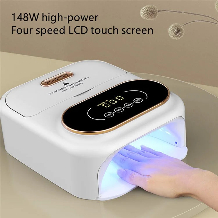 BLUEQUE BQ-V16 UV LED Nail Lamp 148W Gel Polish Dryer Nail Gel Cure Manicure Light