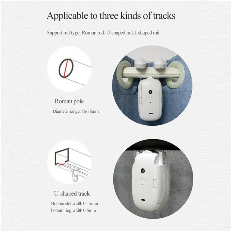 LY-1678-1 Auto Curtain Opener WiFi App Control Smart Curtain Robot with Timer (Single Opening, Rod)