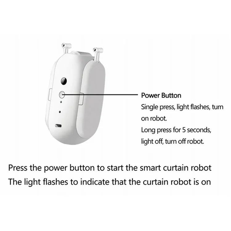 LY-1672 Smart Auto Curtain Robot for Rod Dual Opening RC Curtain Opener