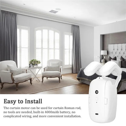 LY-1672 1Pc Tuya App Bluetooth Electric Curtain Motor Smart Home Roman Pole Track Automatic Curtain Controller