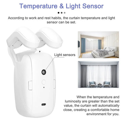 LY-1672 1Pc Tuya App Bluetooth Electric Curtain Motor Smart Home Roman Pole Track Automatic Curtain Controller