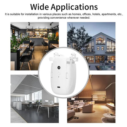 LY1668 1Pc Electric Curtain Motor Tuya App Bluetooth Automatic Curtain Controller for U / T Shape Track