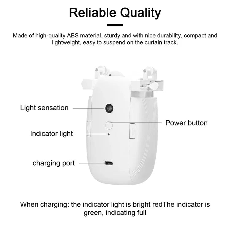 LY1668 2Pcs U / T Shape Track Curtain Electric Motor Tuya App Bluetooth Smart Automatic Curtain Controller