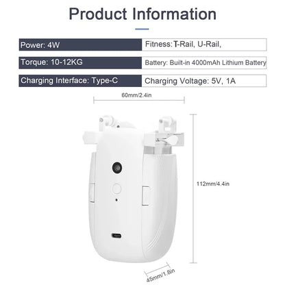 LY1668 2Pcs U / T Shape Track Curtain Electric Motor Tuya App Bluetooth Smart Automatic Curtain Controller
