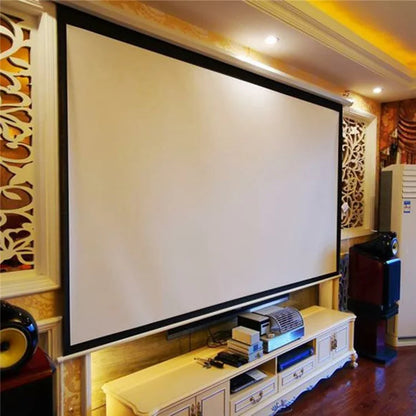 Auto Lifting 60-inch 4:3 RC HD Projection Screen Wall Mounted 3.6 Gain Metal Projection Screen for Home Theater, 220V EU Plug