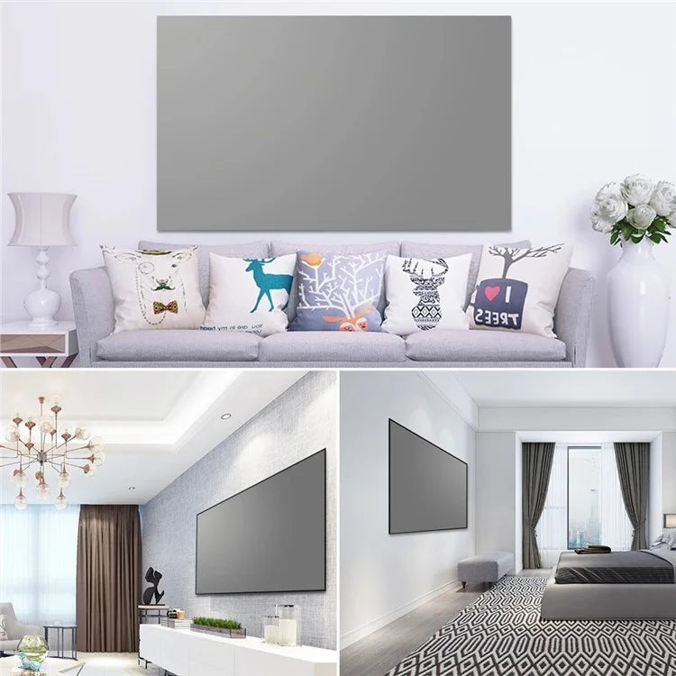84-Inch High Definition Anti-Light 16:9 Projector Screen Foldable Movies Screen Curtain for Home Theater