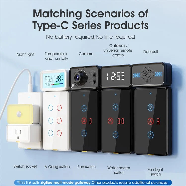 MG-WG101-B-ZIG-BLU-TIME Zigbee Bluetooth Dual-Mode Wireless Gateway with Time Display