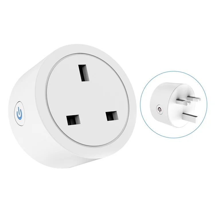 WHD10 UK Plug 16A Tuya WiFi Smart Socket with Electricity Metering Voice / APP Control