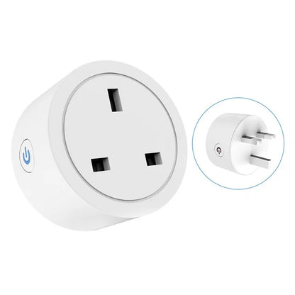 WHD10 UK Plug 16A Tuya WiFi Smart Socket with Electricity Metering Voice / APP Control