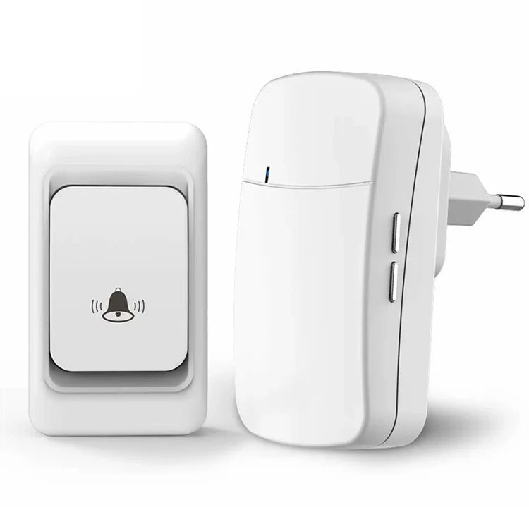 WHM07 Wireless Electronic Remote Digital Doorbell Set Receiver + Transmitter Home Door Bell, EU Plug
