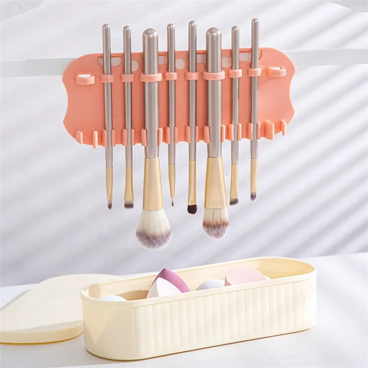 U026 Makeup Brush TRP+PP Storage Box Makeup Egg Puff Cleaning Filter Drying Rack