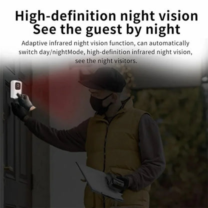 WF002 Visual Intercom Tuya Doodle WiFi Low-Power Wireless Smart Remote Doorbell with USB Ding-Dong
