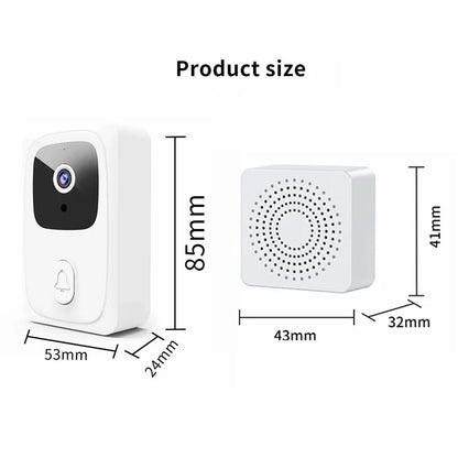 WF002 Visual Intercom Tuya Doodle WiFi Low-Power Wireless Smart Remote Doorbell with USB Ding-Dong