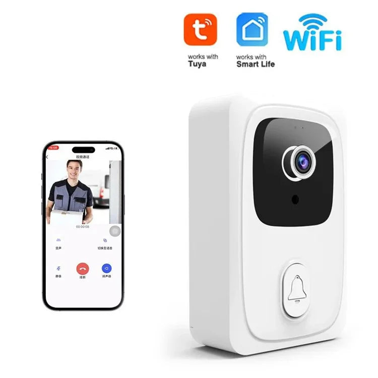 WF002 Video Intercom Tuya WiFi Doorbell Low-Power Wireless Smart Remote Doorbell