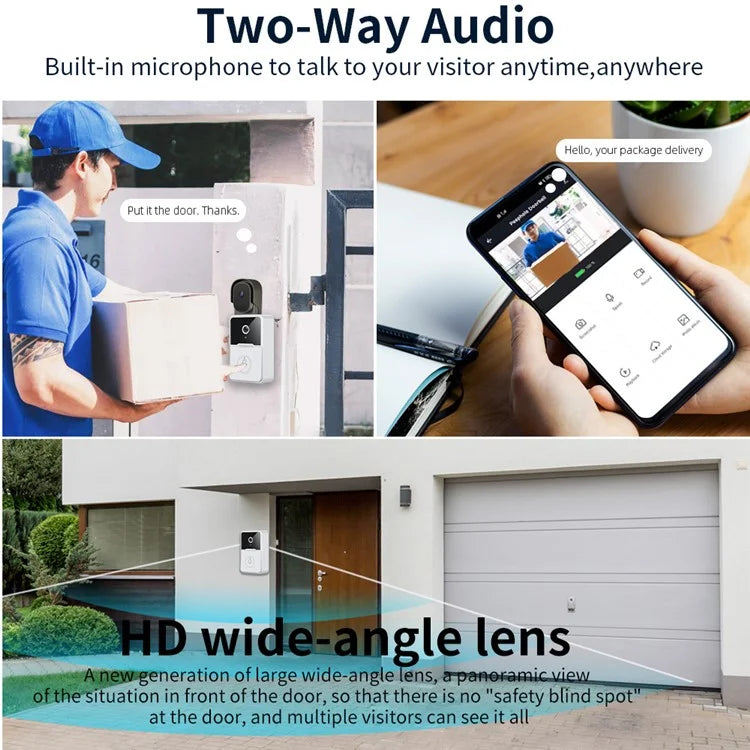 X3 Tuya WiFi Video Intercom Wireless Home Doorbell with Remote App Control
