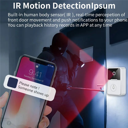 X3 Tuya WiFi Video Intercom Wireless Home Doorbell with Remote App Control