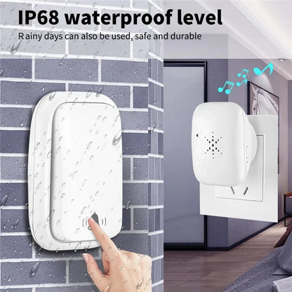 WHM01 UK Plug Adjustable Volume Door Bell Kit with 1 Transmitter+1 Receiver