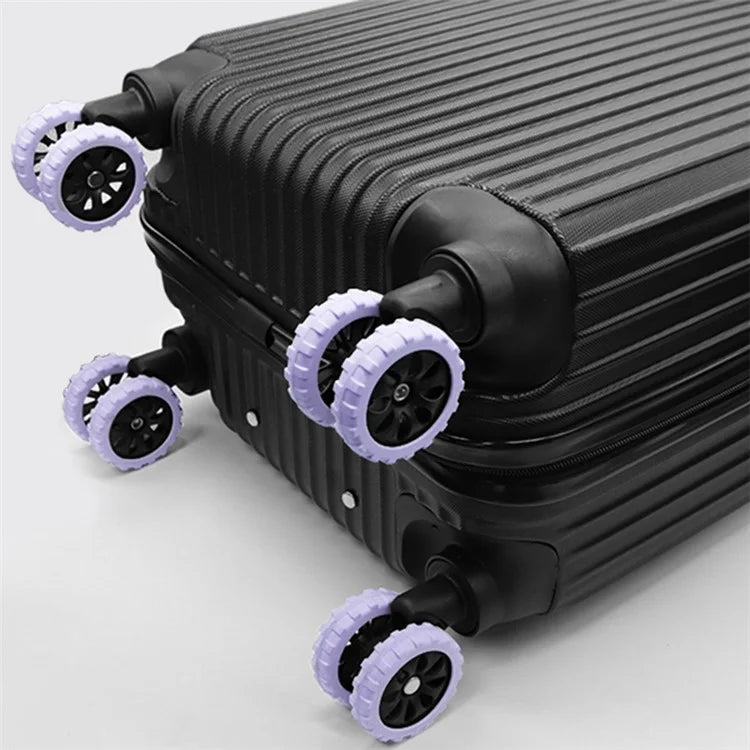 8Pcs Luggage Wheels Protector Reduce Noise Silicone Wheels Caster Shoes, Size S