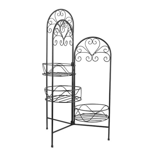 001-TX001 Potted Plant Storage Rack 3-layer Floor Shelf Iron Art Indoor Balcony Pothos Flower Pot Rack