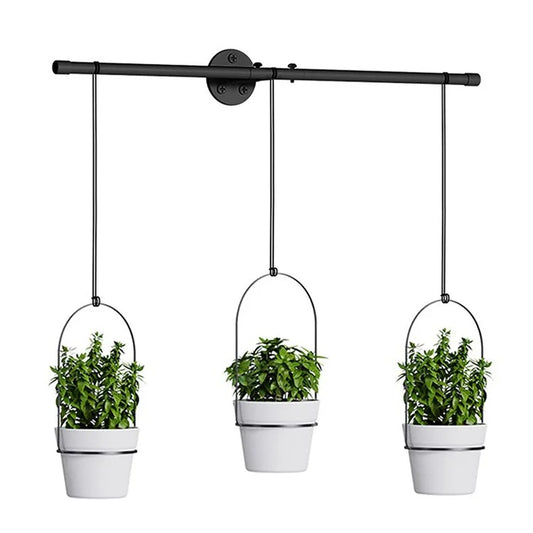 001-ZJY-PT3JB ZJY-PT3HB Detachable Wrought Iron Hanging Flower Pots with Plastic Baskets (Set of 3)