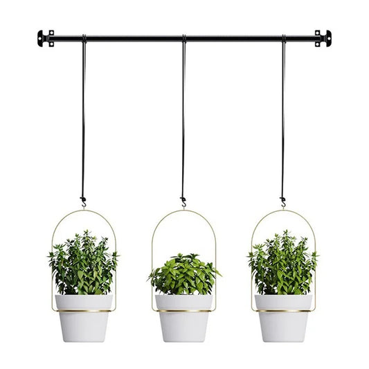 001- ZJY-PT3 Hanging Flower Pot Holder Movable Plant Hangers (Set of 3)
