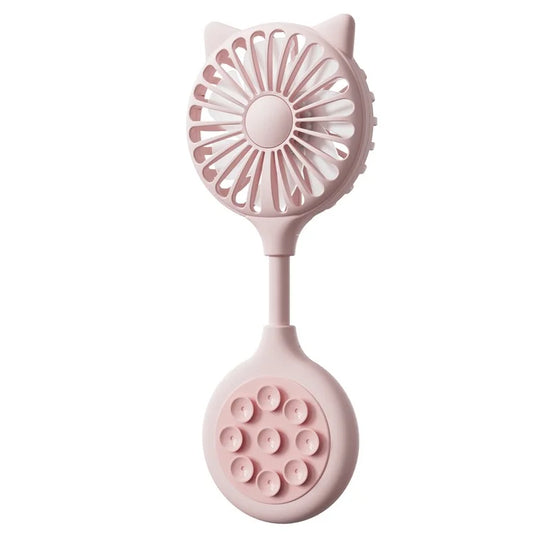 Cat Ear Design Foldable USB Fan Air Circulator Summer Cooler with Suction Cups