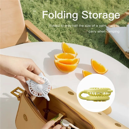 Cat Ear Design Foldable USB Fan Air Circulator Summer Cooler with Suction Cups
