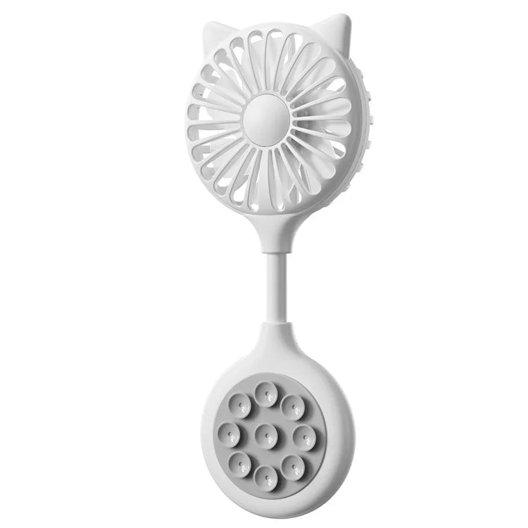 Cat Ear Design Foldable USB Fan Air Circulator Summer Cooler with Suction Cups